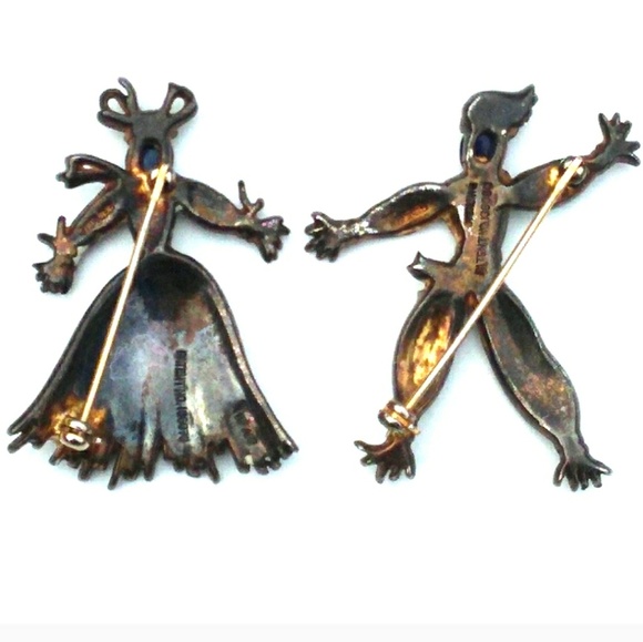 '40s TRIFARI 925 RinTinTin & Nenette Figural Set - Picture 4 of 8